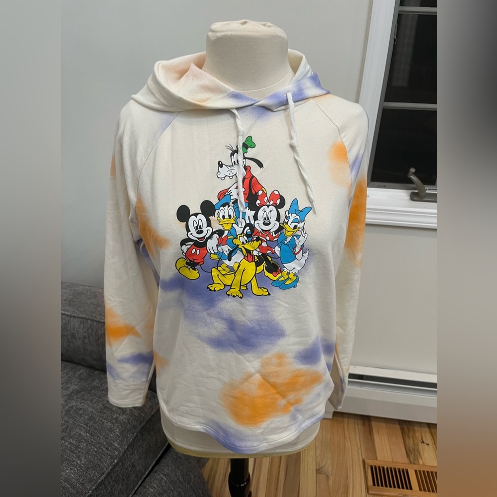 Disney Parks Fab Five Hoodie Donald Daisy Goofy Mickey Minnie Pluto Size M
